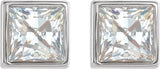 14K White Gold 1/2 CTW Lab-Grown Diamond Bezel-Set Earrings