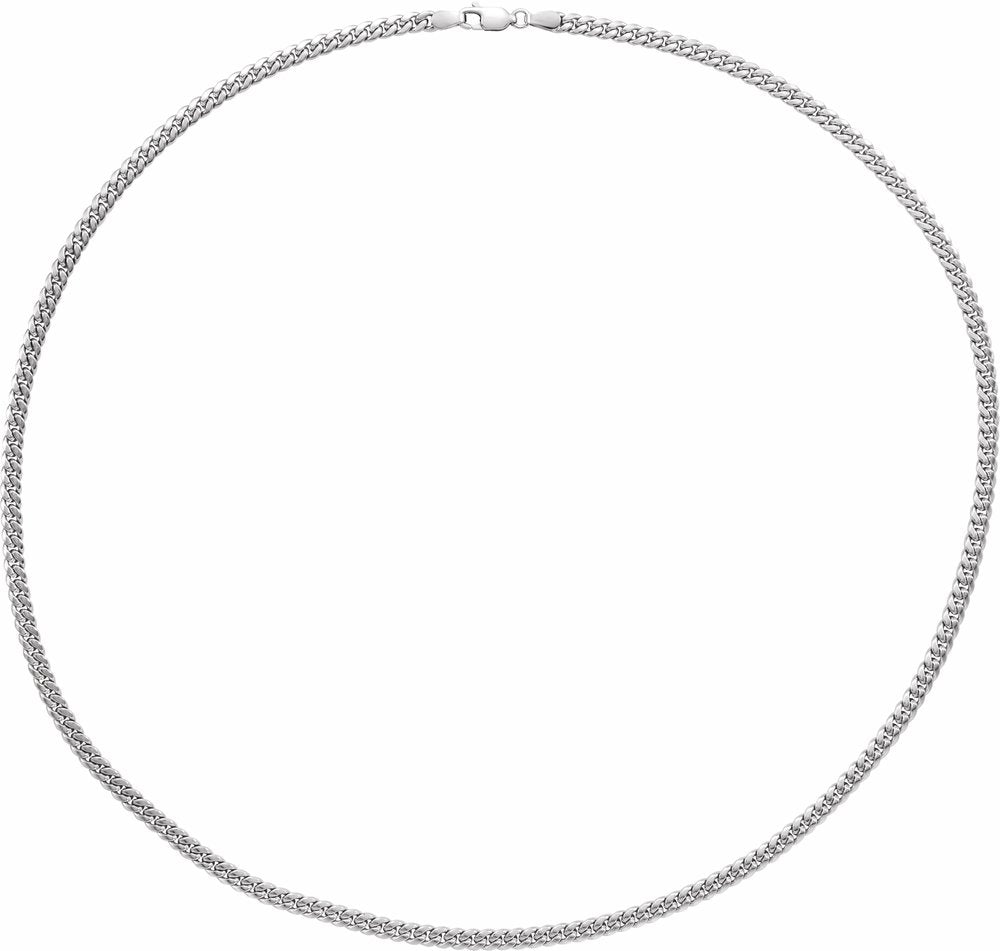 Sterling Silver 3.5 mm Cuban Link Curb 18" Chain