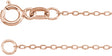 14K Rose Gold .80 mm Diamond-Cut Cable 18" Chain