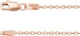 14K Rose 1.4 mm Diamond-Cut Cable 18" Chain