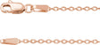 14K Rose Gold 1.4 mm Diamond-Cut Cable 18" Chain