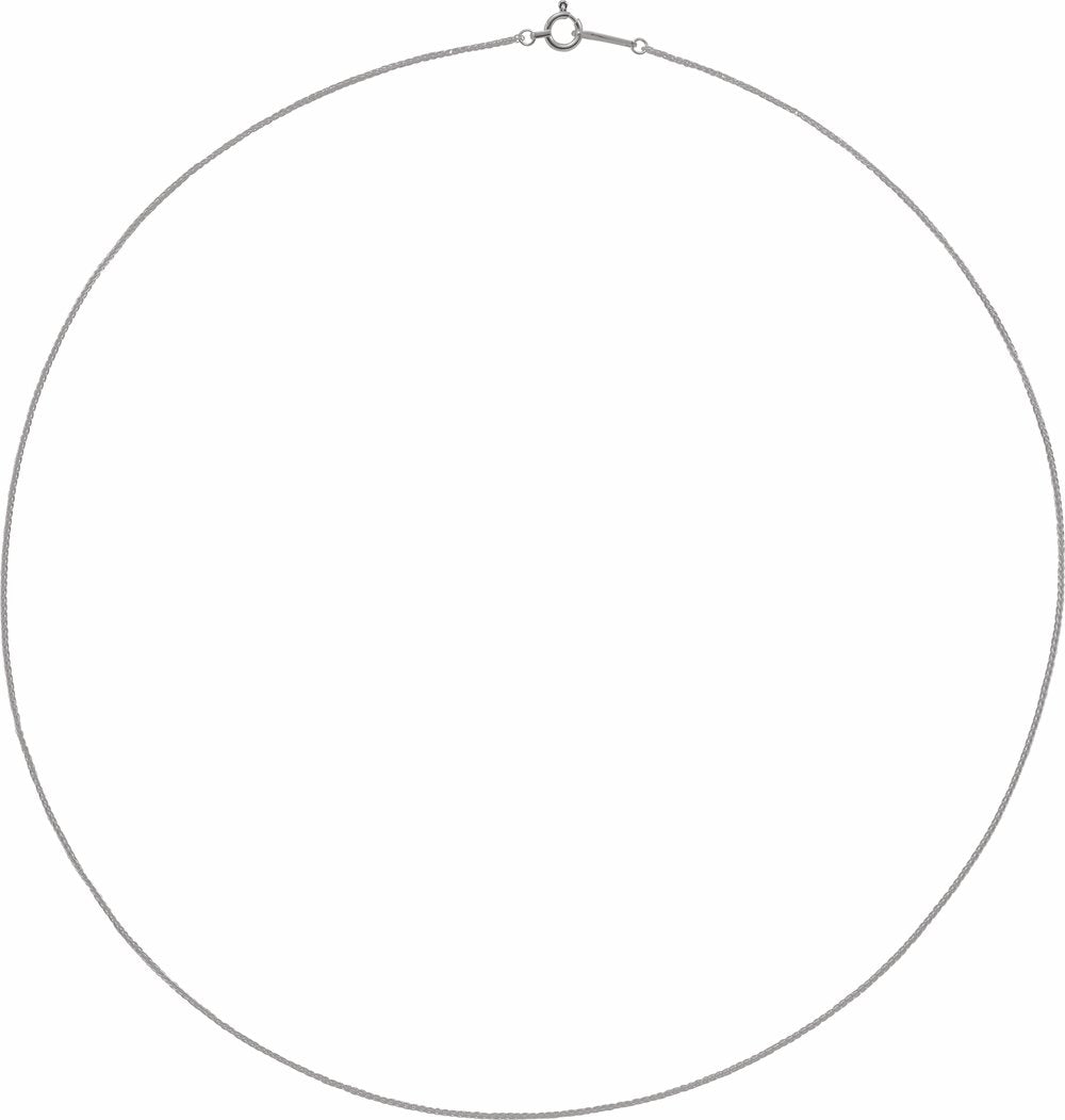 Platinum .8 mm Wheat 18" Chain