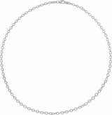Sterling Silver 3.25 mm Oval Cable 18" Chain