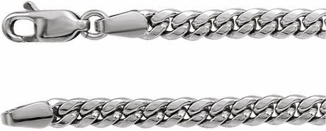 Sterling Silver 3.5 mm Cuban Link Curb 18" Chain