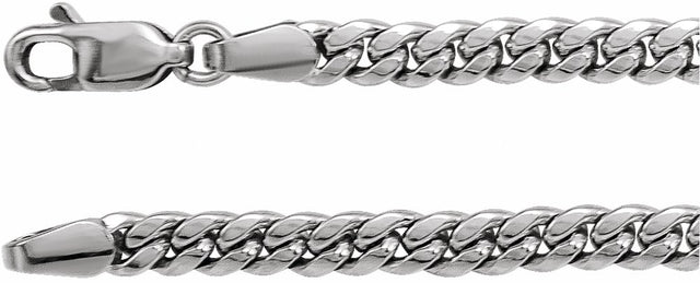 Sterling Silver 3.5 mm Cuban Link Curb 18" Chain