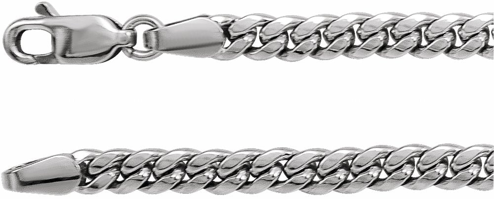Sterling Silver 3.5 mm Cuban Link Curb 20" Chain 
