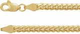 14K Yellow Gold 3.3 mm Cuban Link Curb 20" Chain
