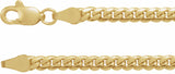 14K Yellow 3.3 mm Cuban Link Curb 24" Chain