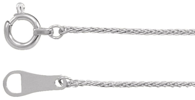 Platinum .8 mm Wheat 18" Chain