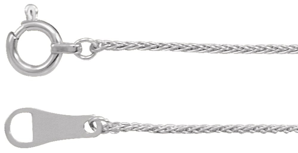 Platinum .8 mm Wheat 16" Chain