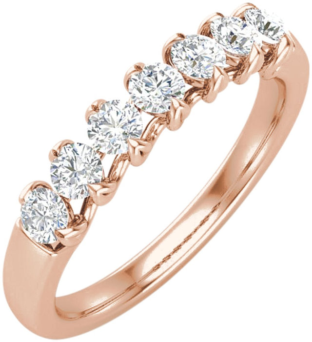 14K Rose 1/2 CTW Natural Diamond Anniversary Band