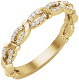 14K Yellow Gold 1/5 CTW Natural Diamond Anniversary Band