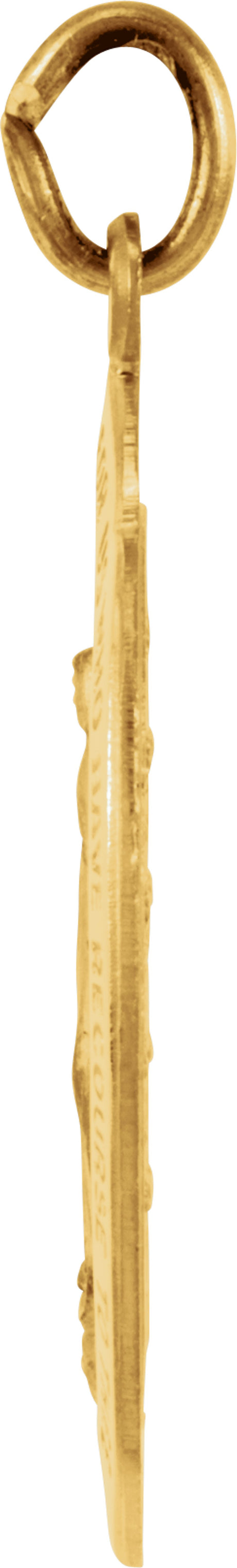 14K Yellow 20x13 mm Oval Miraculous Medal Pendant