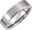 Tungsten 6 mm Flat Satin Band Size 7.5