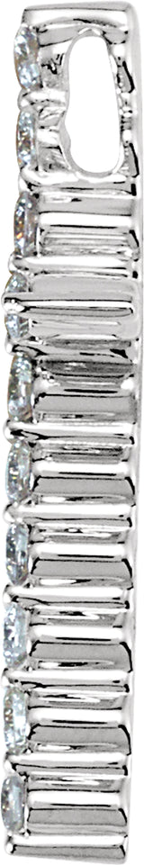 14K White Gold 1/5 CTW Lab-Grown Diamond Cross Pendant