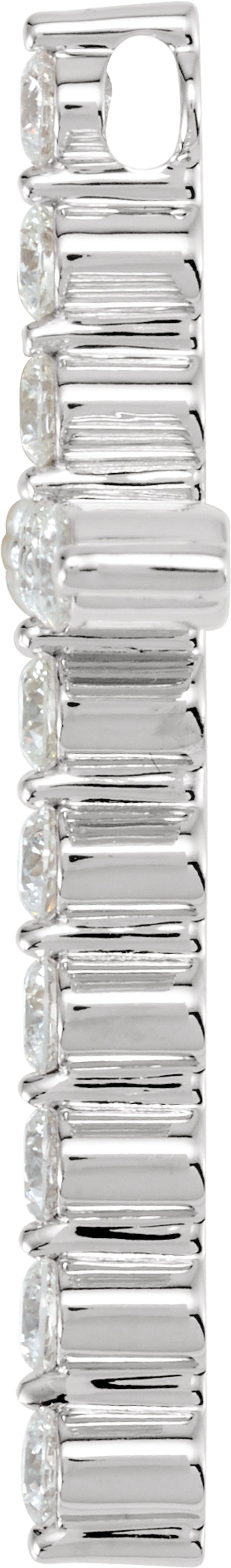 14K White Gold 1 1/2 CTW Lab-Grown Diamond Cross Pendant