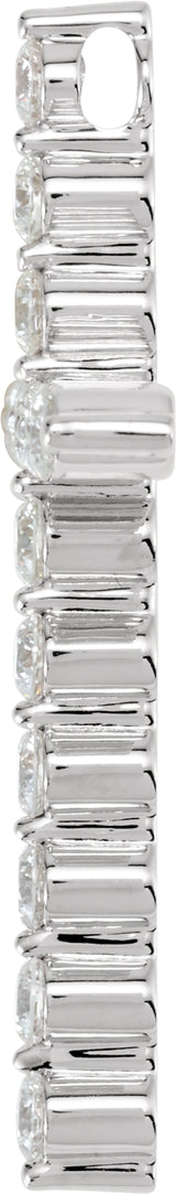 14K White Gold 1 1/2 CTW Lab-Grown Diamond Cross Pendant