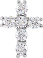 14K White 1/2 CTW Natural Diamond Cross Pendant