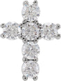 14K White Gold 1 3/8 CTW Natural Diamond Cross Pendant