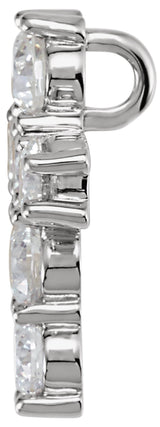 14K White Gold 1 3/8 CTW Natural Diamond Cross Pendant