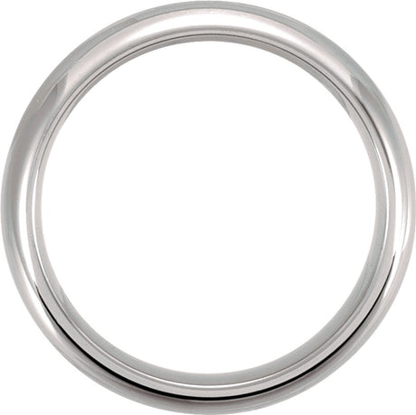 Tungsten 6 mm Comfort-Fit Half Round Band Size 7.5