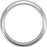 Tungsten 6 mm Comfort-Fit Half Round Band Size 7.5