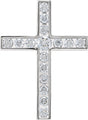 14K White Gold 3/4 CTW Natural Diamond Cross Pendant