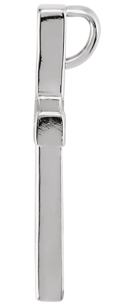 14K White 1/4 CTW Natural Diamond Cross Pendant