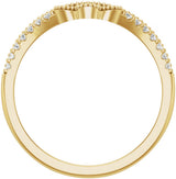 14K Yellow 1/4 CTW Natural Diamond Contour Band