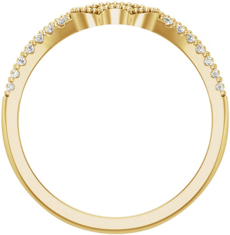 14K Yellow 1/4 CTW Natural Diamond Contour Band