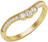 14K Yellow 1/4 CTW Natural Diamond Contour Band