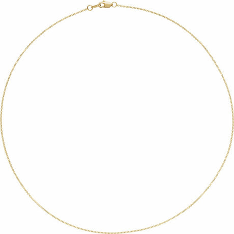 10K Yellow Gold 1 mm Cable 20" Chain