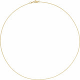 18K Yellow Gold 1 mm Cable 20" Chain
