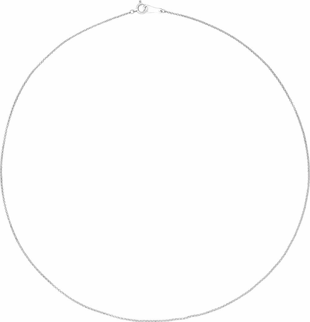 Platinum 1 mm Rolo 16" Chain
