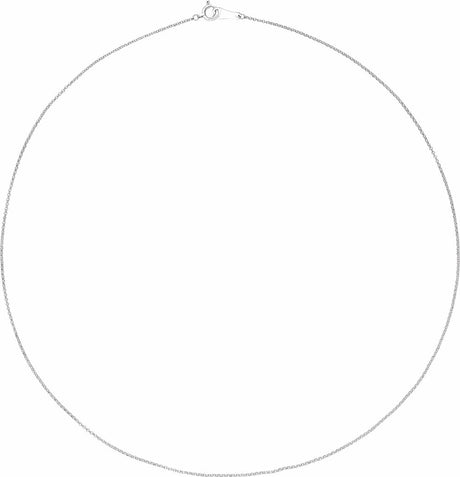 Platinum 1 mm Rolo 18" Chain