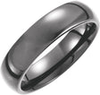 Tungsten 7.5 Comfort-Fit Half Round Band Size Black PVD