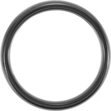 Tungsten with Black PVD 6 mm Half Round Band Size 7.5