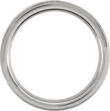 Tungsten 6 mm Beveled-Edge Band Size 8.5