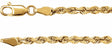 14K Yellow Gold 2.8 mm Diamond-Cut Rope 18" Chain
