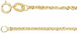 14K Yellow 1.2 mm Diamond-Cut Singapore 7" Chain