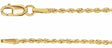 14K Yellow Gold 1.5 mm Rope 16" Chain