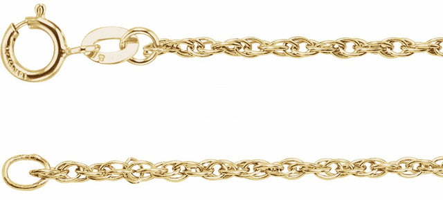 14K Yellow Gold-Filled 1.5 mm Rope 7" Chain
