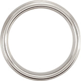 Cobalt 8 mm Satin Finish Ridged Band 13