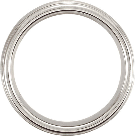 Cobalt 8 mm Satin Finish Ridged Band 9