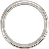 Cobalt 7 mm Stepped-Edge Grooved Comfort-Fit Band with Hammer Finish Size 8