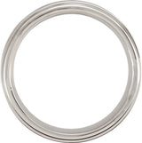 Cobalt 6 mm Stepped-Edge Comfort-Fit Flat Band Size 7