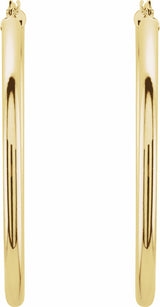 14K Yellow Tube 48 mm Hoop Earrings