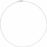 10K White Gold 1.5 mm Cable 18" Chain