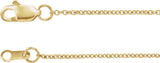 10K Yellow Gold 1 mm Cable 24" Chain