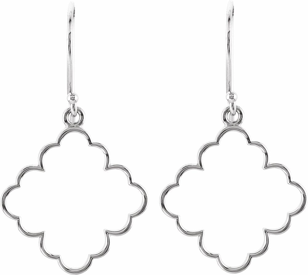 14K White Decorative Earrings